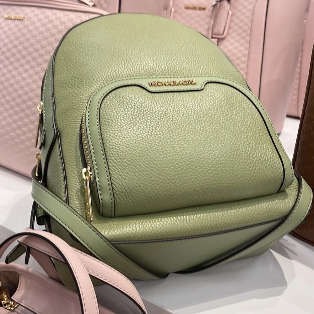 Michael Kors Jaycee Medium Logo Backpack 
Light Sage - Picture 3 of 16